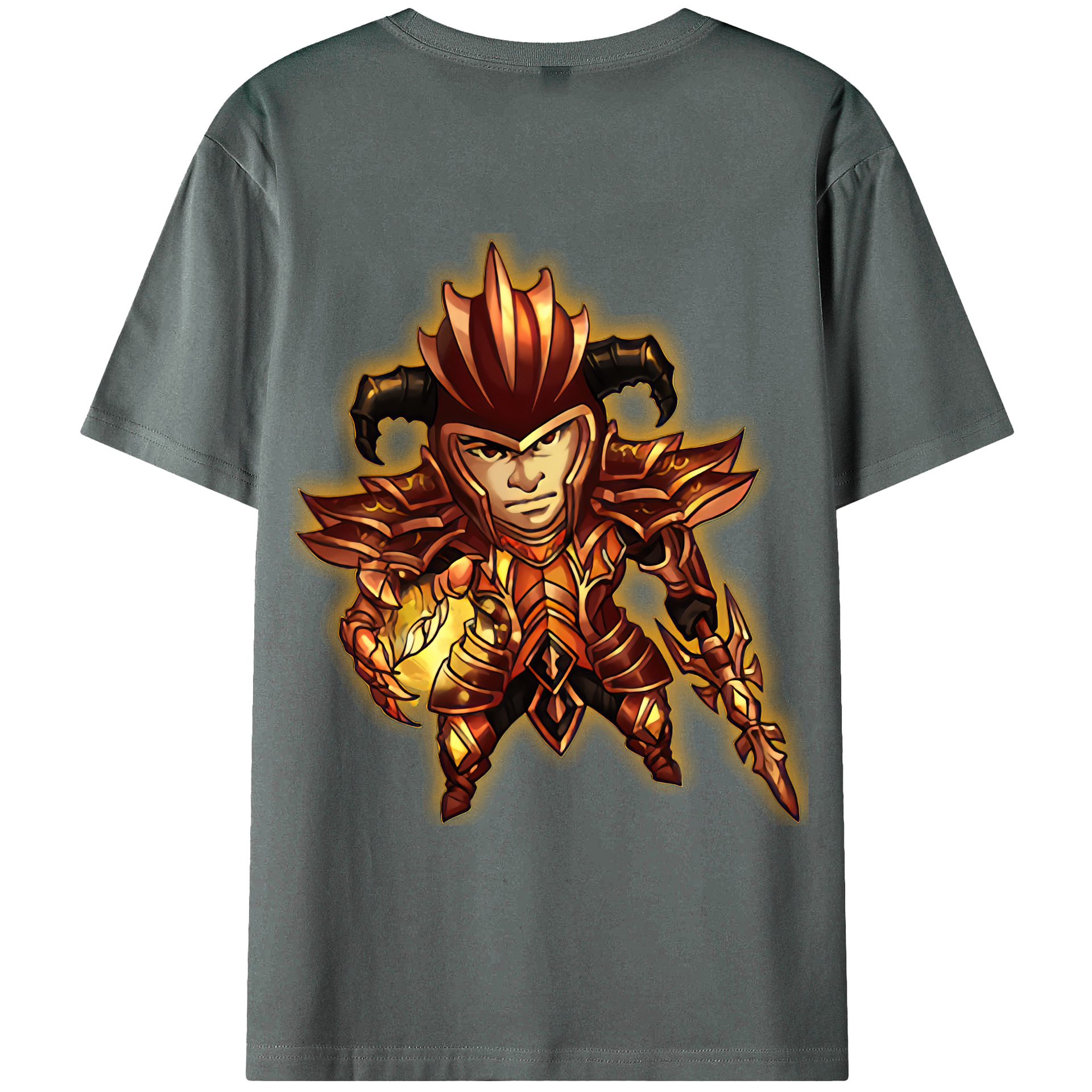 （画像用） リーグ・オブ・レジェンド League of Legends LOL 綿100％ メンズ半袖Tシャツ（バックプリント） 通気性
